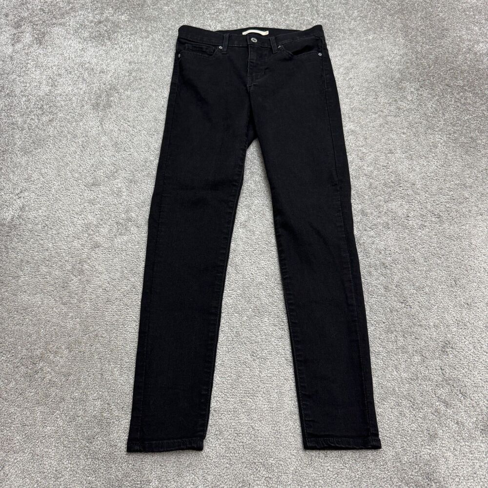 Levi's 310 Shaping Super Skinny Denim Jeans Womens 28x30 Black Mid Rise Stretch